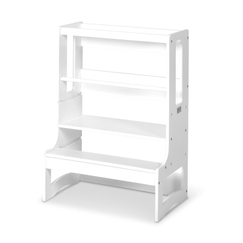 Double Learning Tower - White-Little Risers
