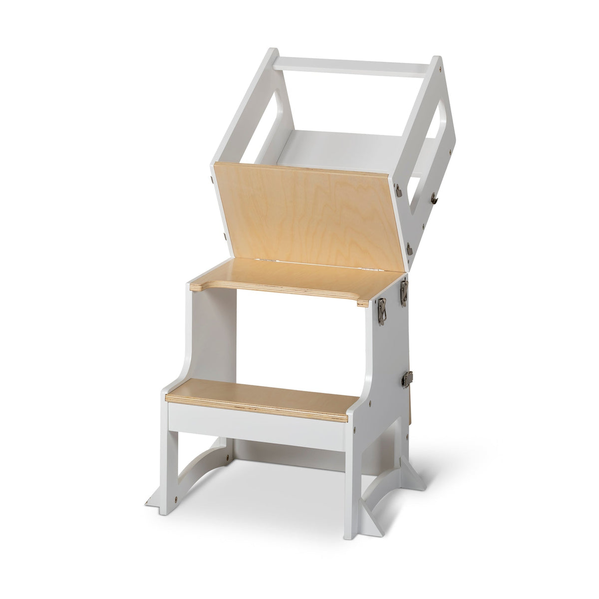 TAVOLO II Convertible Tower White and Varnish Little Risers