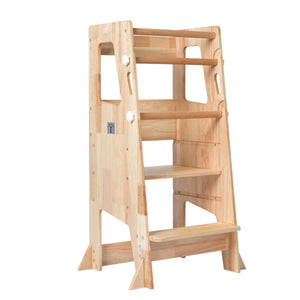 Adjustable Learning Tower - Solid Pine-Little Risers