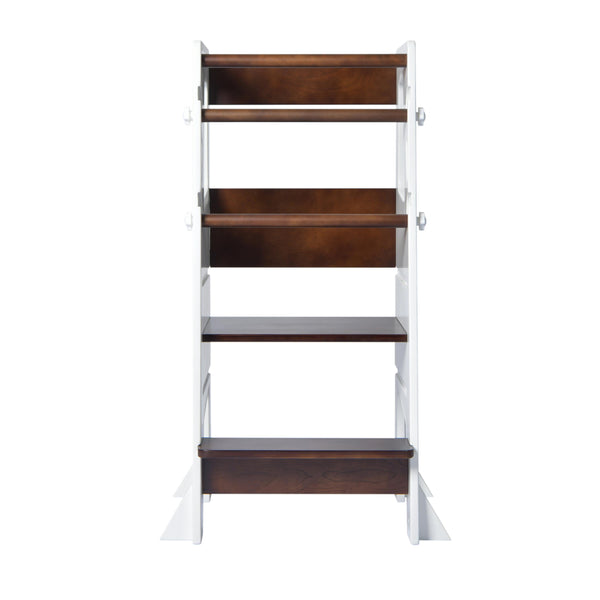 Adjustable Learning Tower - White Walnut-Little Risers