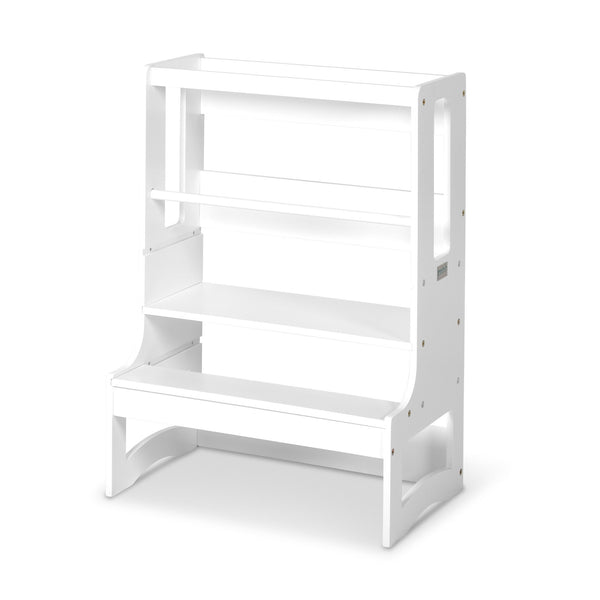 Double Learning Tower - White-Little Risers