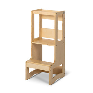 FISSO - Slimline Learning Tower Varnished Birch-Little Risers