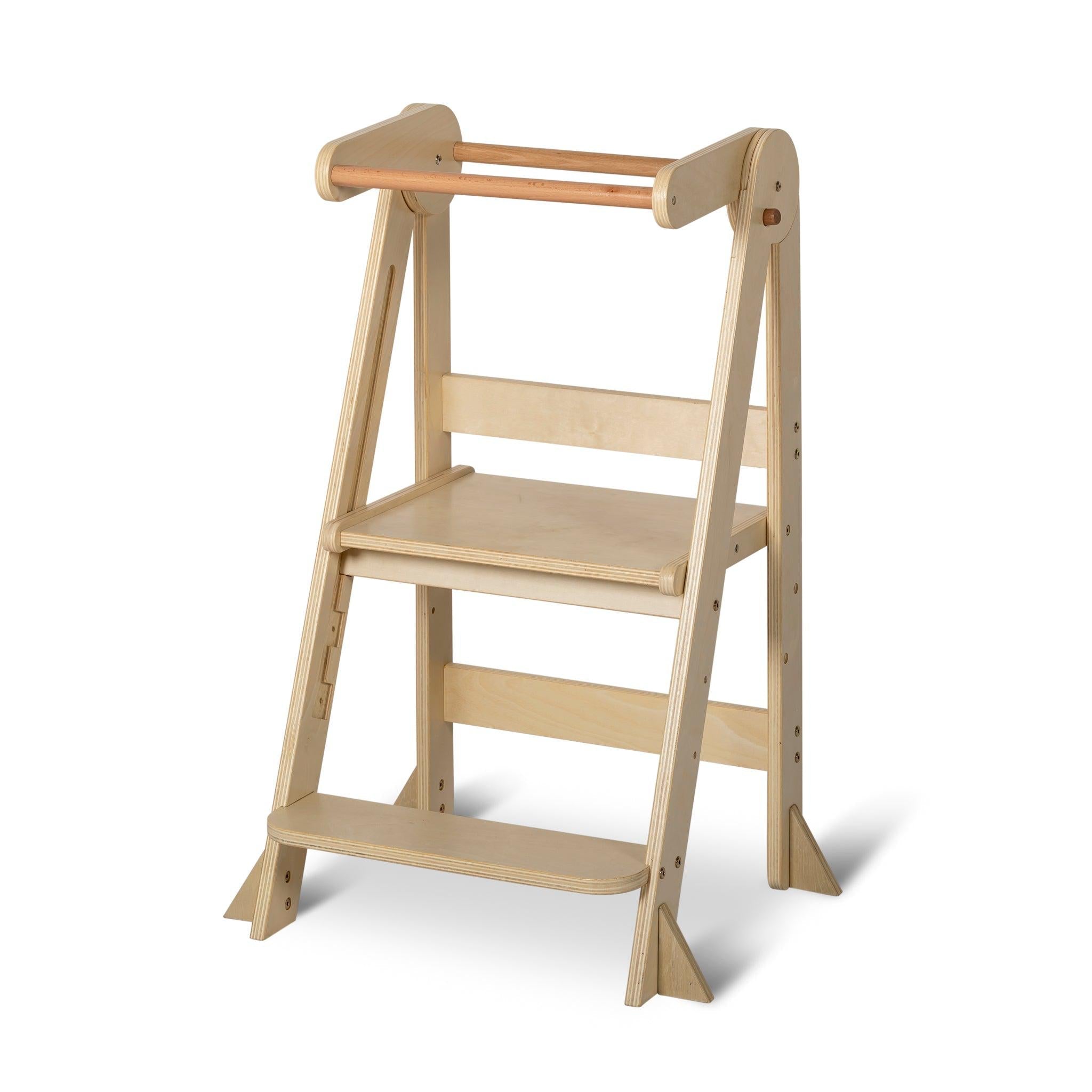 Folding Learning Tower - Varnish-My Happy Helpers-My Happy Helpers