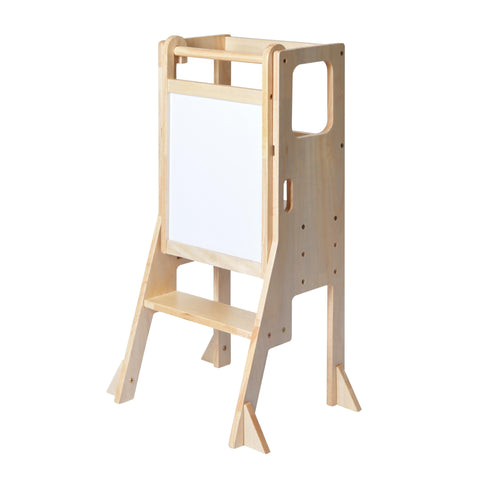 Learning Tower and Step Stool Combo - Solid Wood-Little Risers