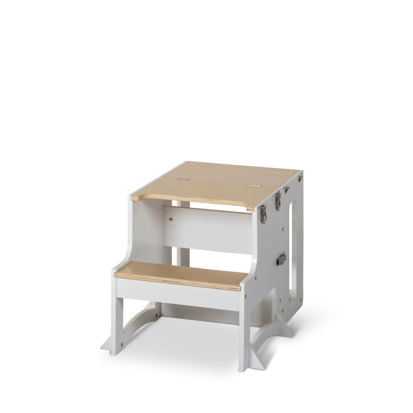 Pre order Late Aug TAVOLO II Convertible Tower - White and Varnish-Little Risers