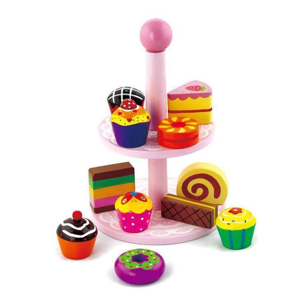 Kids Role Play 12 Piece Cupcake Stand-Role Play-Viga Toys