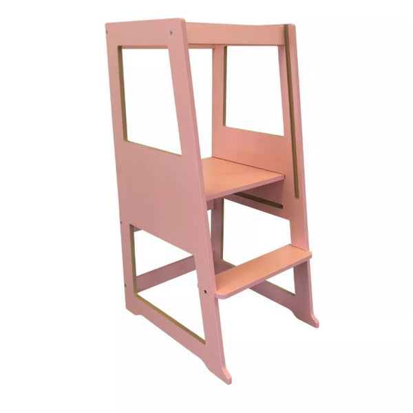 Adjustable Toddler Chef Stool - Pink-Little Risers