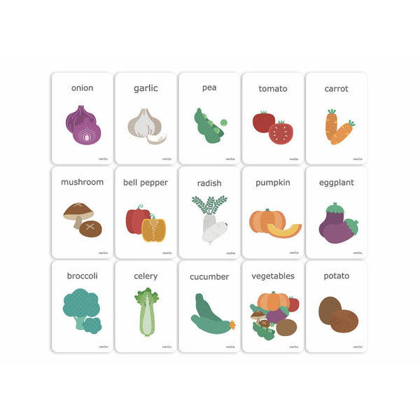Cognitive Flash Cards - Vegetables-Educational-Mier Edu