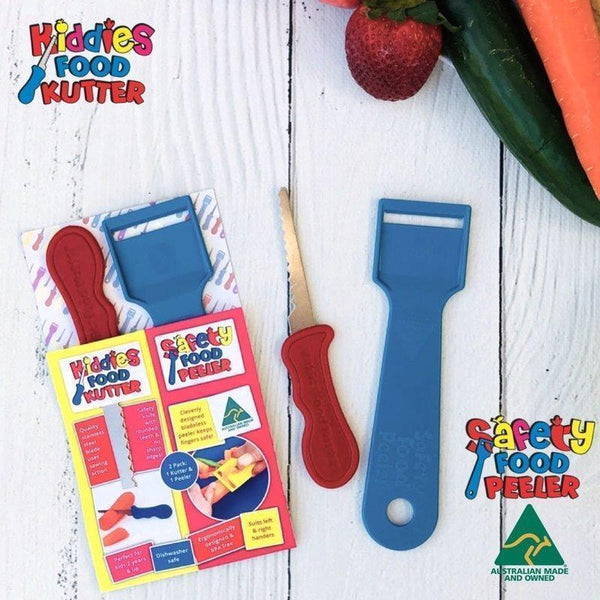 Kiddies Kutter and Safety Food Peeler Twin Pack-Kiddies Food Kutter-My Happy Helpers